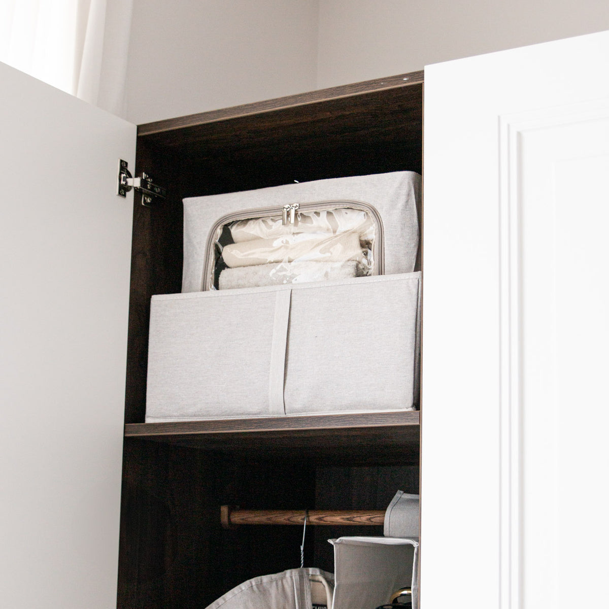 Opbevaringskasse i stof – beige