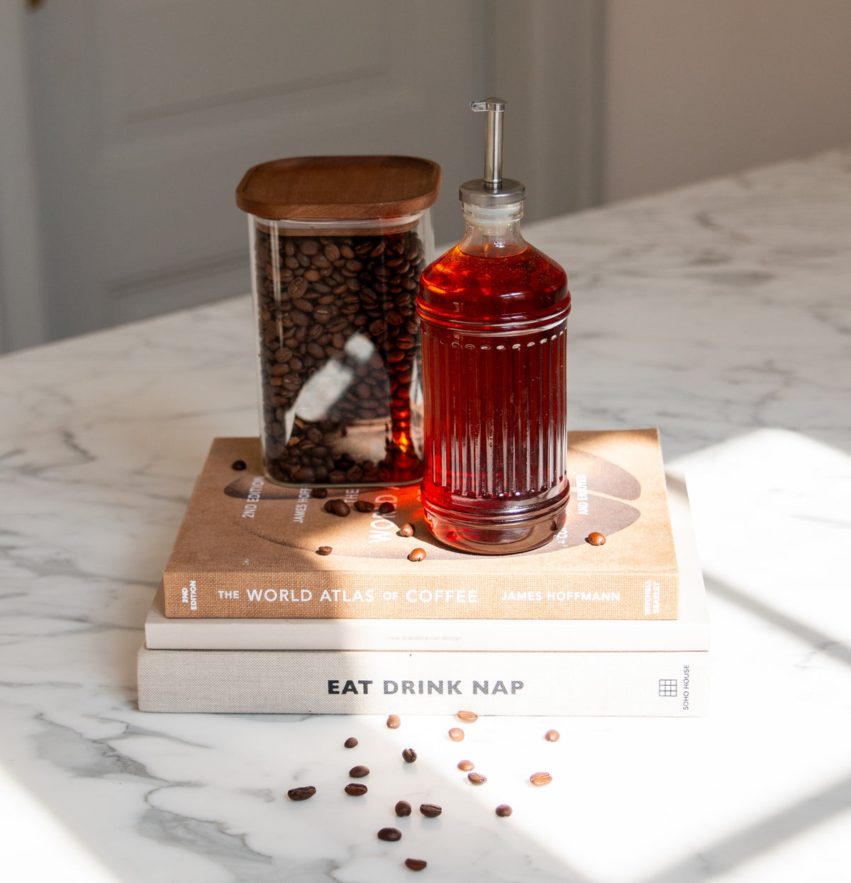 Olie/eddike flaske 500 ml – vist med iskaffe