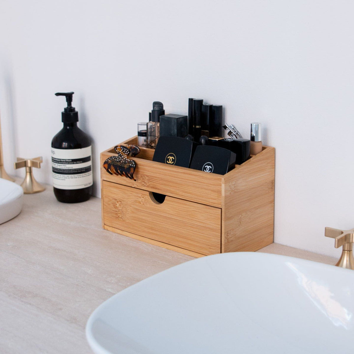 Makeup opbevaring med skuffe aestetisk ele living