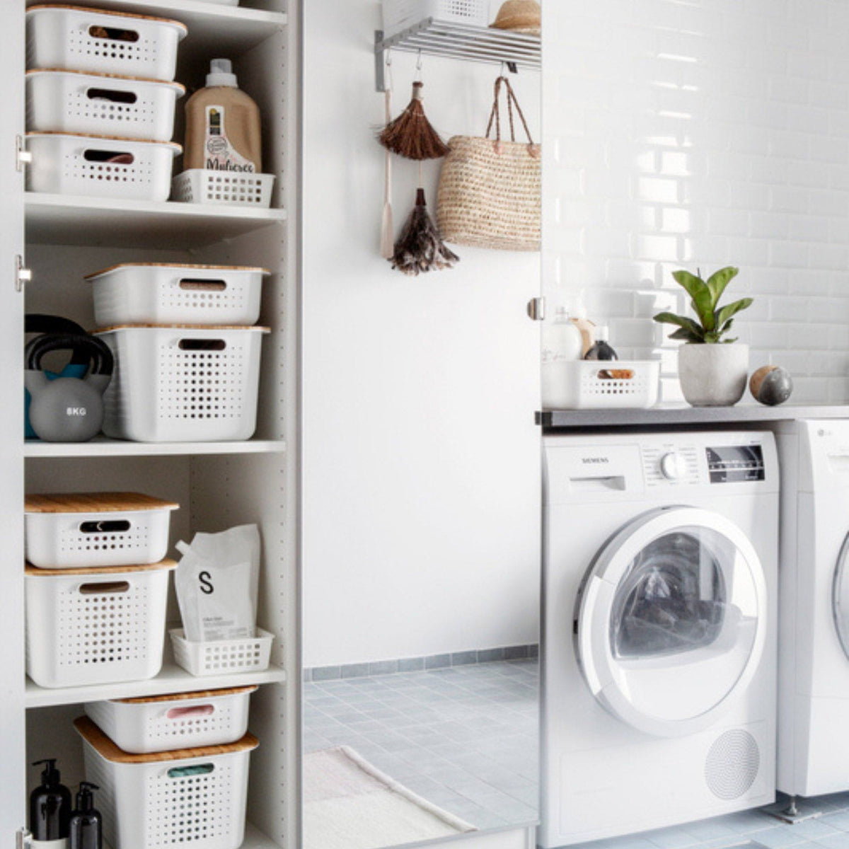 Opbevaringskasse hvid small aestetisk ele living